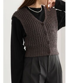 Te chichi スラブヤーンニットベスト