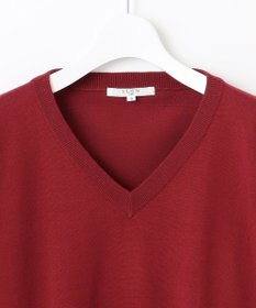 23区 【SLOW/一部店舗限定】コットンシルク Vネック ニット
