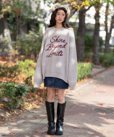 WEGO 【ユニセックス着用ITEM】ベロアモールグラフィックプルオーバー