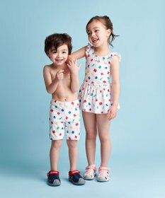 MIKI HOUSE HOT BISCUITS 【ミキハウス】【80-130cm】5分丈水着