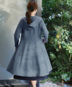 Tiaclasse L 【新色追加・洗える】フーデッドフレアコート