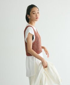 CRAFT STANDARD BOUTIQUE ワッフル編み短丈ニットベスト