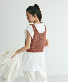 CRAFT STANDARD BOUTIQUE ワッフル編み短丈ニットベスト