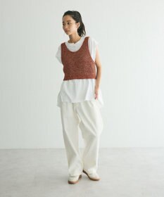 CRAFT STANDARD BOUTIQUE ワッフル編み短丈ニットベスト