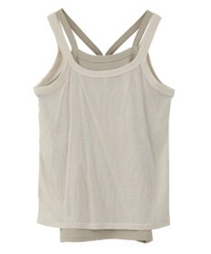 earth music&ecology 配色レイヤードタンクトップ