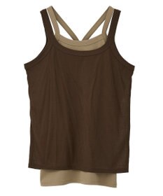 earth music&ecology 配色レイヤードタンクトップ