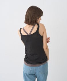 earth music&ecology 配色レイヤードタンクトップ