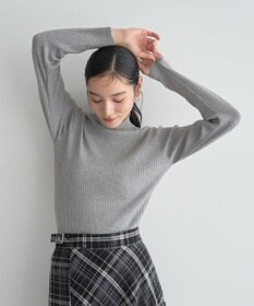 YECCA VECCA ラメ混ハイネックリブニット