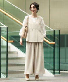 Green Parks イージーケアバックフリルジレ