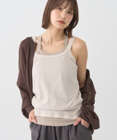 earth music&ecology 配色レイヤードタンクトップ