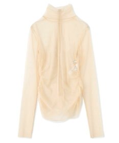 BEIGE， 【洗える・Precious 7月号掲載】TAMARIX / ストレッチチュールハイネックブラウス