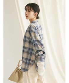 CRAFT STANDARD BOUTIQUE チェックバンドカラーサークルブラウス