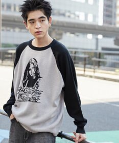 WEGO ラグランジャガードグラフィックプルオーバー