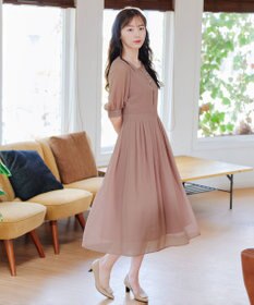 Tiaclasse 【洗える】シフォンワンピース