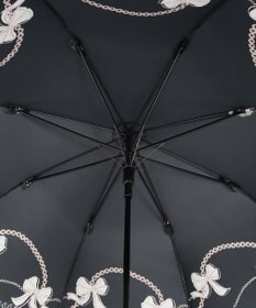 MOONBAT 【雨傘】ランバン オン ブルー (LANVIN en Bleu) リボン ハート ナイロンサテン 長傘