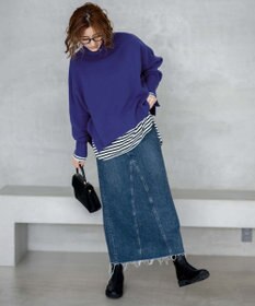 23区 【洗える】ウールカシミヤ ニットポンチョ