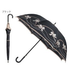 MOONBAT 【雨傘】ランバン オン ブルー (LANVIN en Bleu) リボン ハート ナイロンサテン 長傘