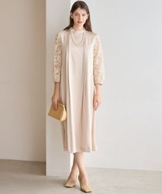 23区 【APPLAUDIR】ノーブルサテン レースコンビドレス