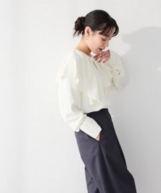 CRAFT STANDARD BOUTIQUE ＜セレモニー＞着脱可能/2WAYフリルカラーブラウス