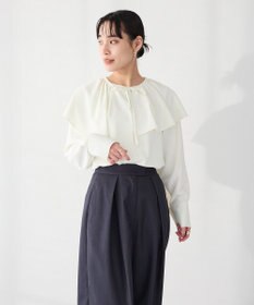 CRAFT STANDARD BOUTIQUE ＜セレモニー＞着脱可能/2WAYフリルカラーブラウス