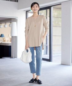 Tiaclasse 【安田美沙子さん着用・新色追加・洗える】ラウンドヘムニットチュニック