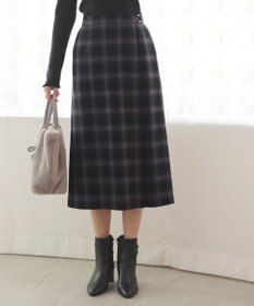 ANY SIS S ビューティサーモ2WAYストレッチチェック スカート