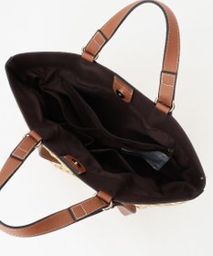 LA BAGAGERIE 【maison vert】 【ペーパー素材・多収納】ダブルハンドルかごバッグ