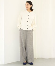 UNFILO 【洗える】ふわふわニット 2WAYクルーカーディガン