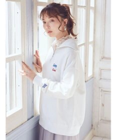 earth music&ecology Ｌｅｅ×ｅ．ｍ．ａ．ｅ．　ハーフジップ刺繍スウェット