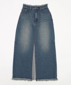 WEGO フリンジロングスリットデニムスカート