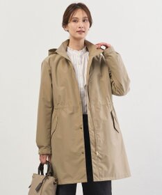 J.PRESS LADIES 【2way】スパンライクナイロンタッサー フーデッド コート