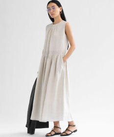 23区 S 【GOLD LABEL】ノーザンリネン バックリボン フレア ワンピース