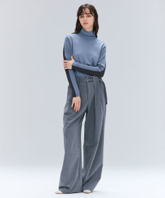 BEIGE， 【洗える・VERY NaVY12月号掲載】LA MONNAIE / バイカラーウールタートルニット