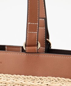 LA BAGAGERIE 【maison vert】 【ペーパー素材・多収納】ダブルハンドルかごバッグ