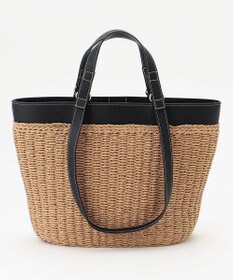 LA BAGAGERIE 【maison vert】 【ペーパー素材・多収納】ダブルハンドルかごバッグ