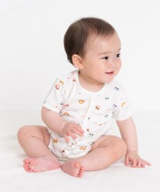 MIKI HOUSE HOT BISCUITS 【60-70cm】 半袖ボディシャツ(前開き)