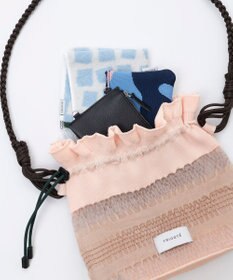 TRICOTE ボーダーシアーポーチバッグ