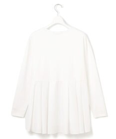 23区 S 【ご好評につき新色追加】ナチュラルコットンベアコンビ ペプラム カットソー