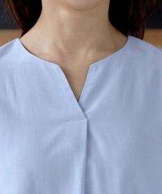 Tiaclasse L 【洗える】フリル付きパフスリーブチュニック