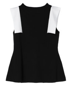 Green Parks ミラノリブノースリーブニットプルオーバー