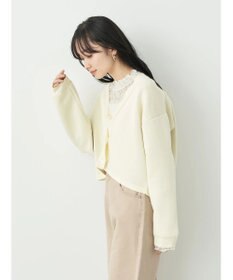 earth music&ecology バイカラースポンディッシュカーディガン