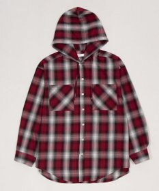 WEGO フードチェックシャツ