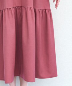 Tiaclasse 【洗える】ギャザーヘムフレアワンピース