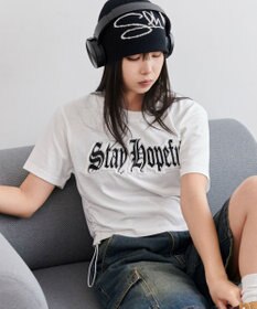 WEGO グラフィックサイドドロストショートT