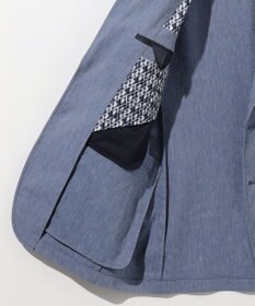 JOSEPH ABBOUD 【清涼/ストレッチ】ストレッチリネンシャンブレー ジャケット