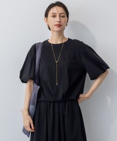 23区 【WEB&一部店舗限定/接触冷感】ツイストコットンプレーティング バルーンスリーブ カットソー