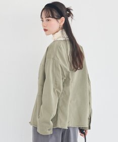 earth music&ecology 【綿100％】ノーカラーカバーオール