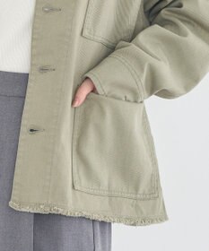 earth music&ecology 【綿100％】ノーカラーカバーオール