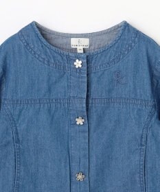 組曲 KIDS 【110-140㎝】 フラワーボタンデニムジャケット