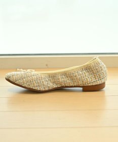 nouvelleRobe Oū 【本革・高反発】Round ラウンドトゥ ツイードバレエシューズ